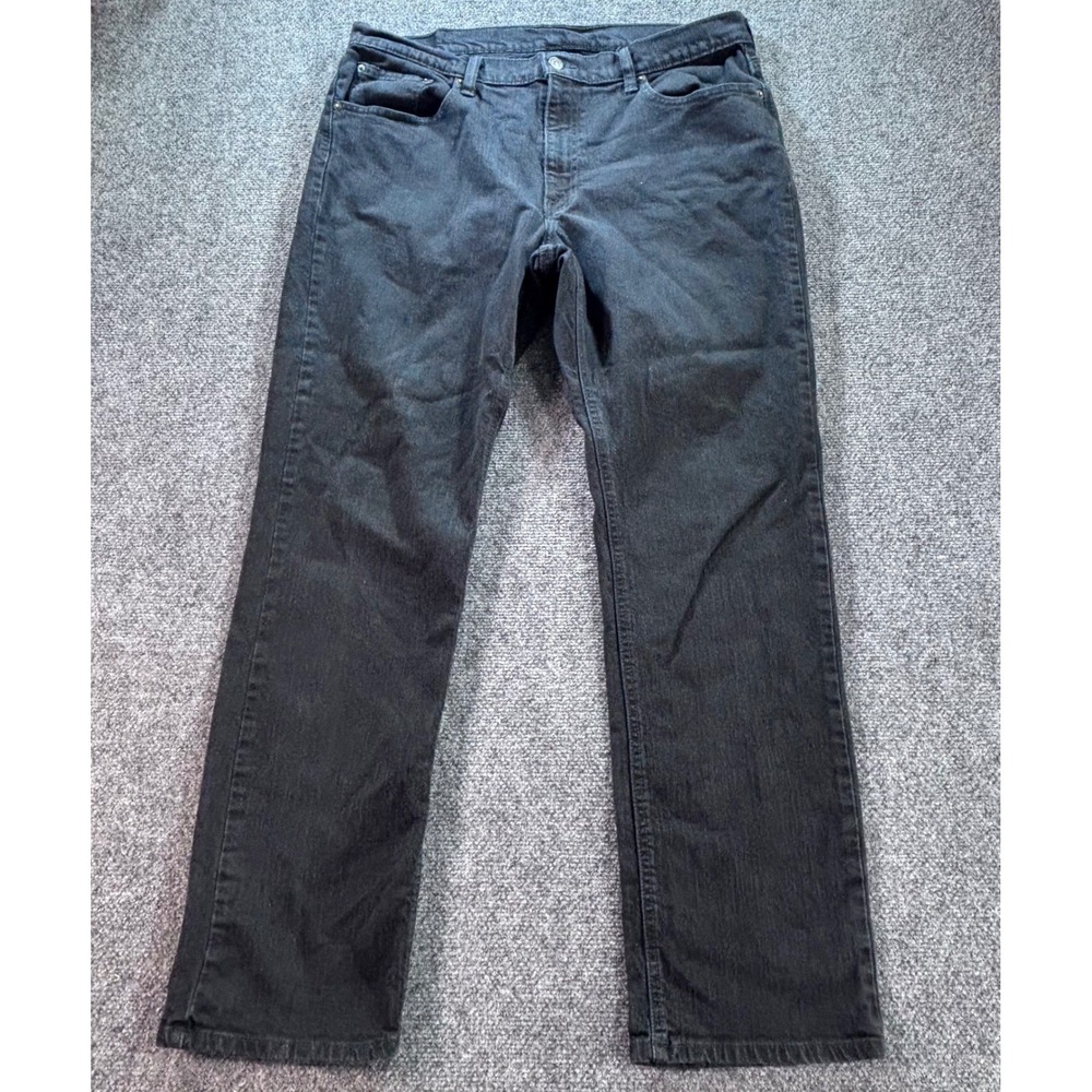 Levi's 514 Straight Fit Jeans Mens 36x32 Black Stretch Denim 5-Pocket Pants